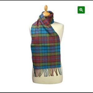 FOXFORD Lambswool Shannon Plaid/Check Scarf